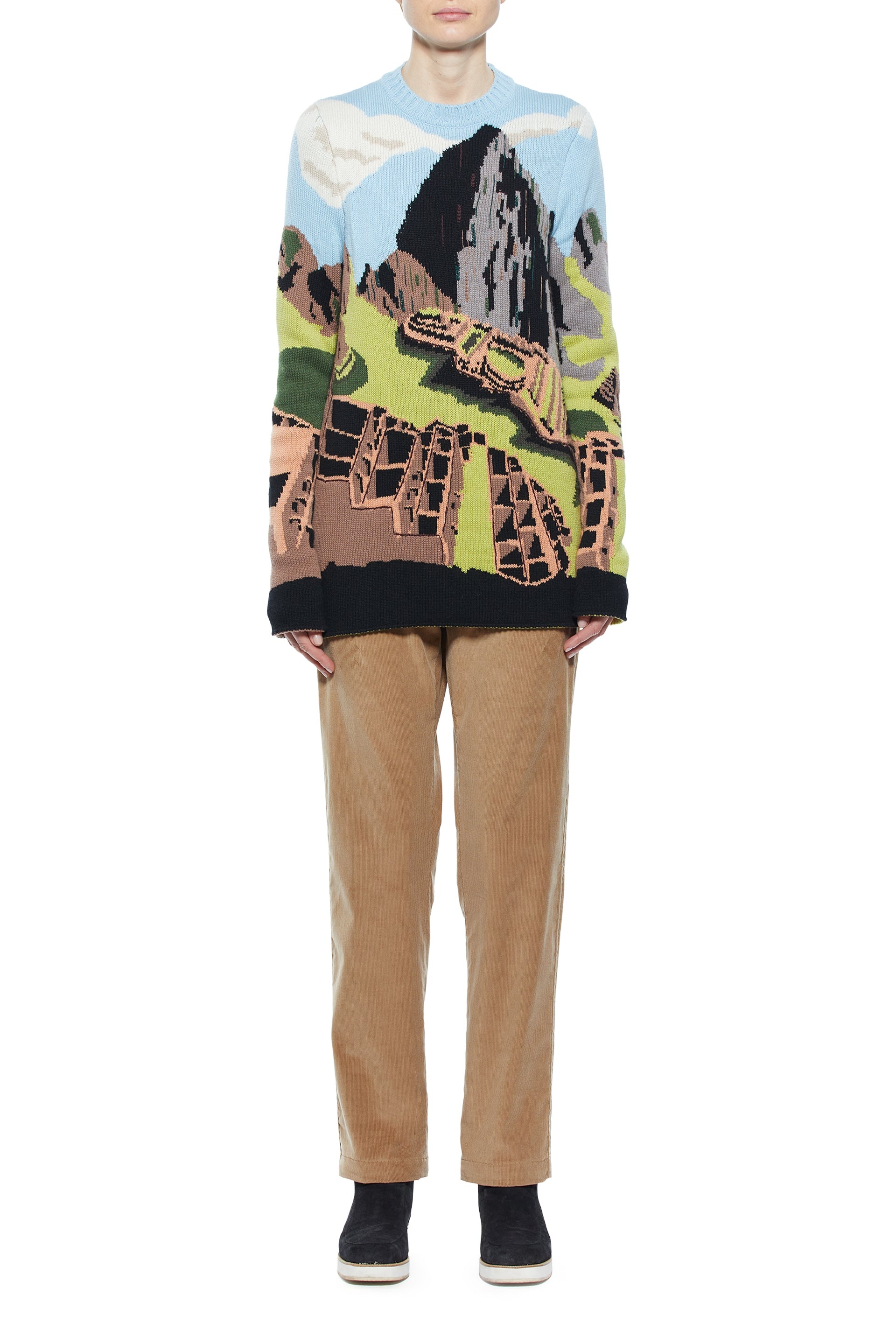 Ines Crew Neck Sweater in Aran Cashmere - 3
