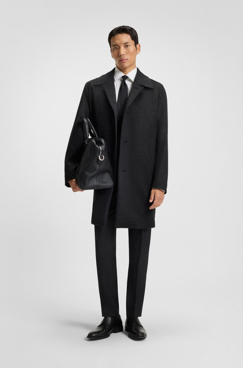 BOSS RELAXED-FIT COAT IN CHECKED WOOL AND CASHMERE outlook