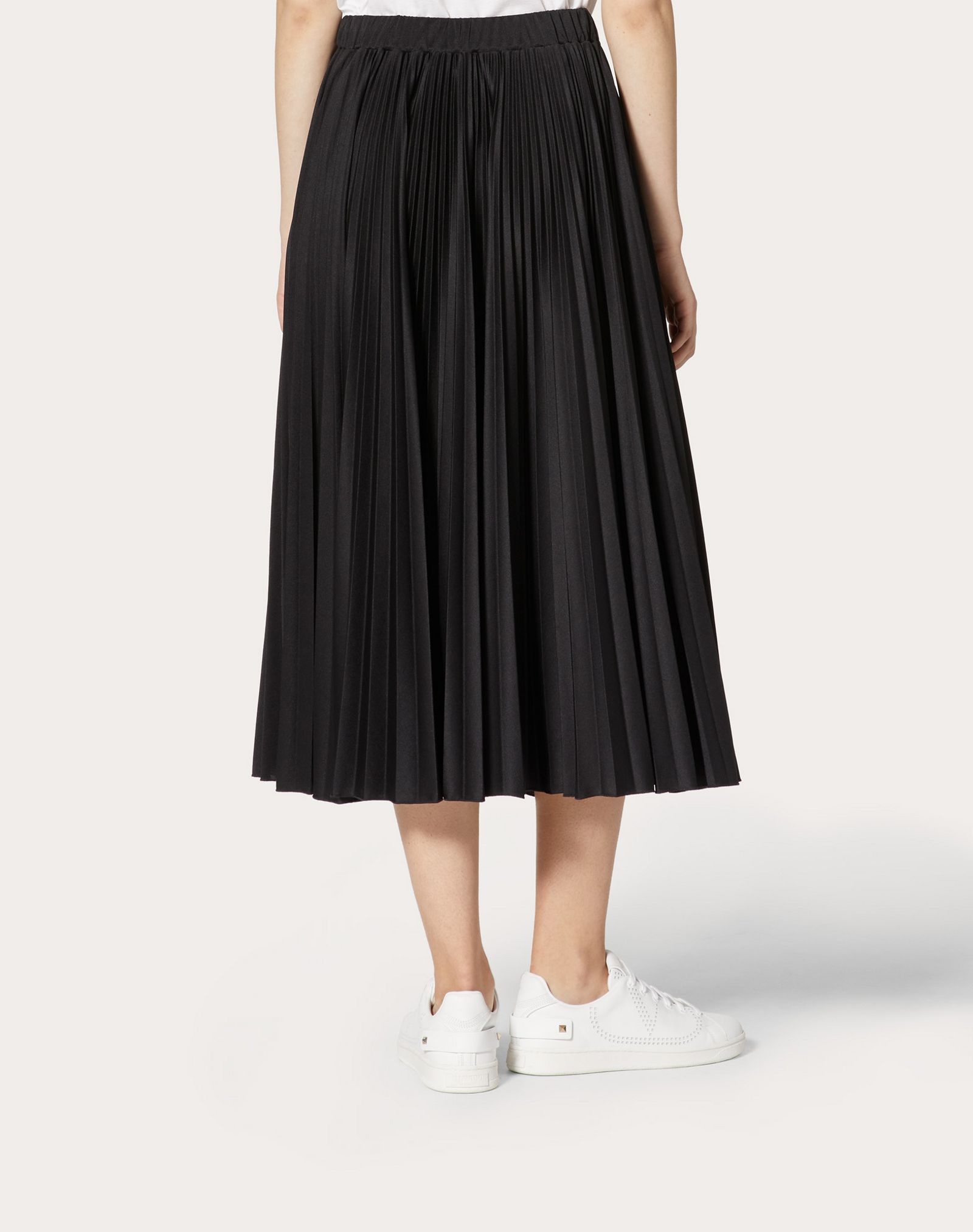 VLogo Signature Pleated Jersey Skirt - 4