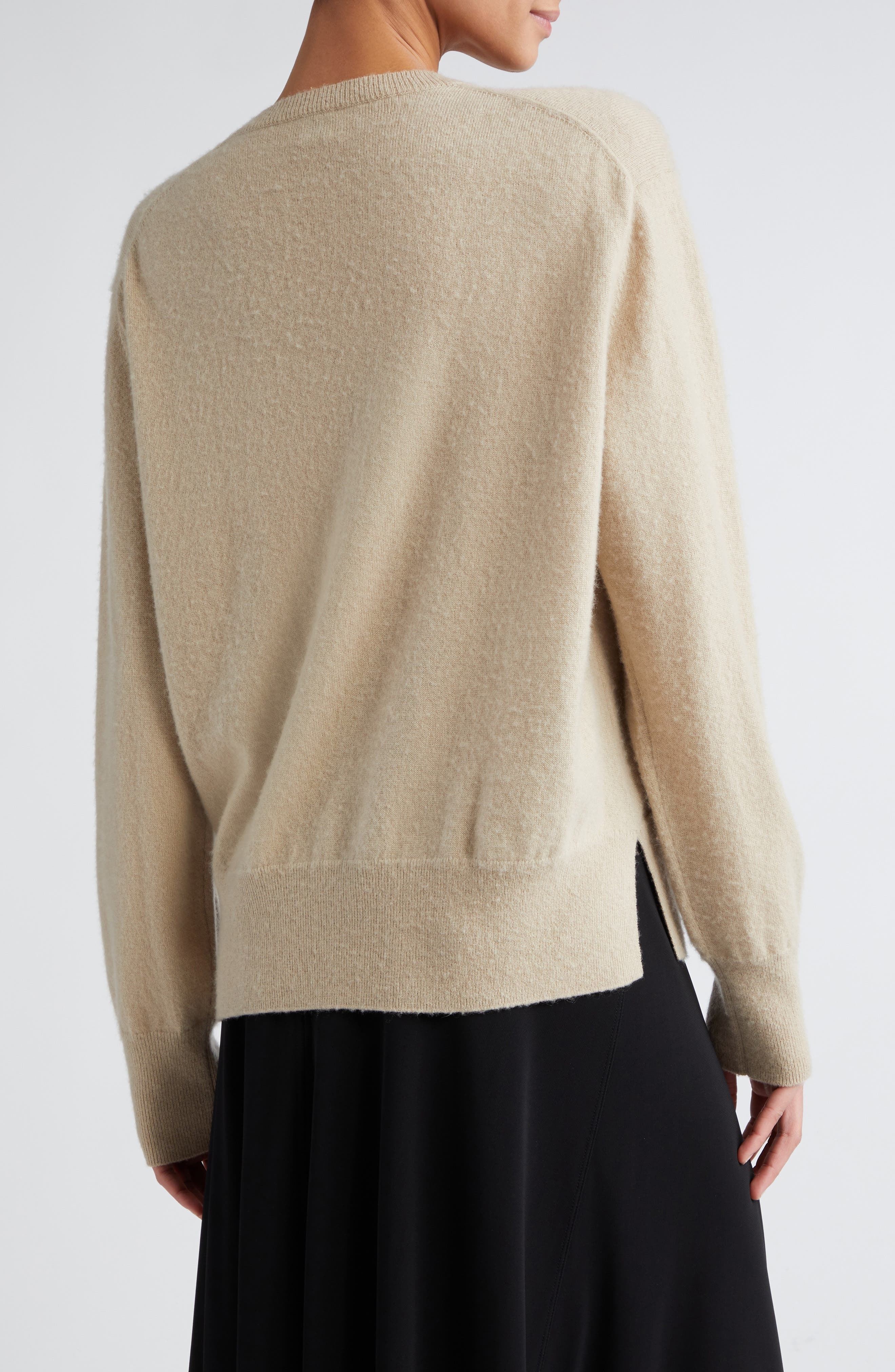 TOTEME Cashmere Crewneck Sweater in Fawn at Nordstrom - 3