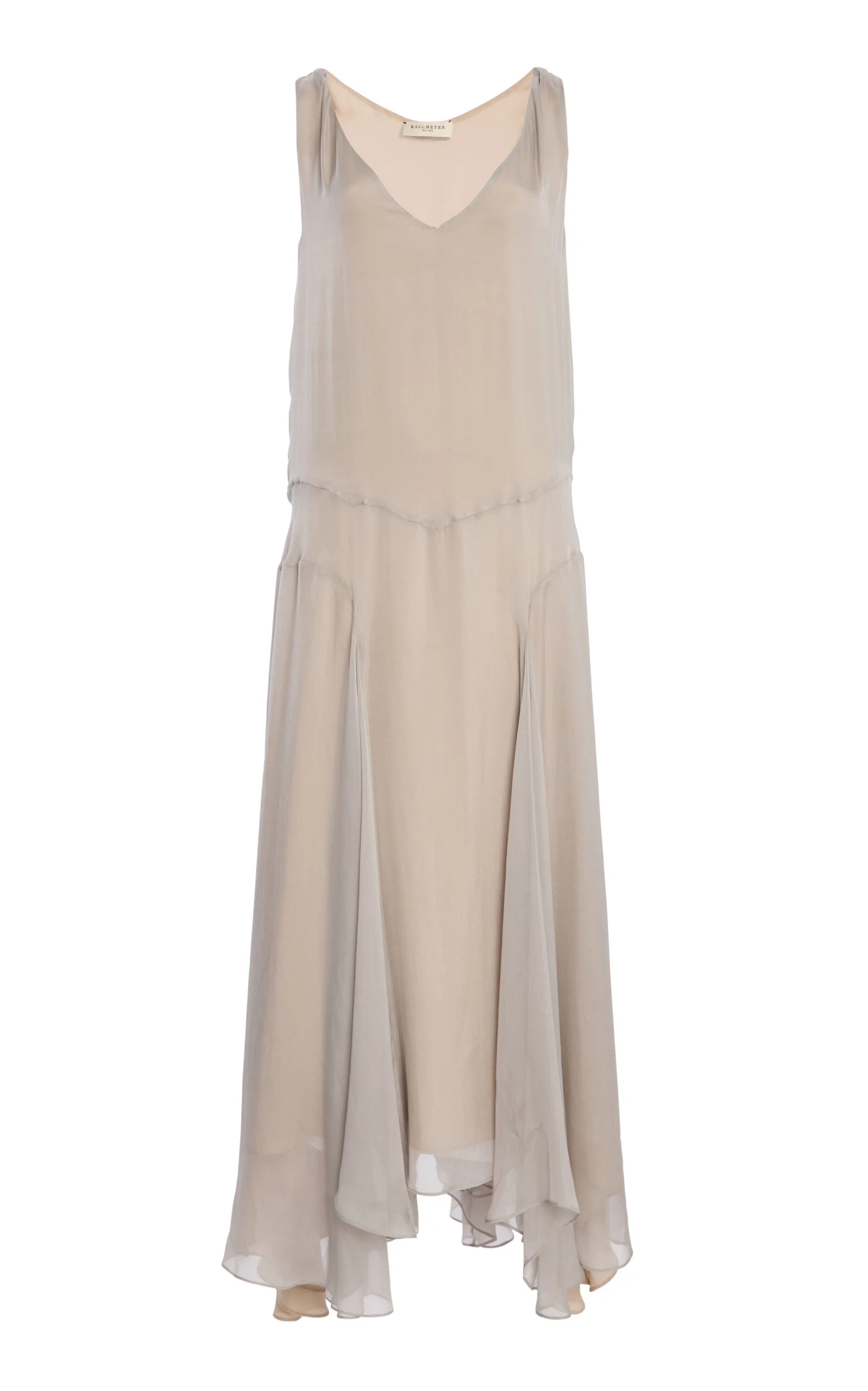 Millie Gusset Cotton Maxi Dress light grey - 1