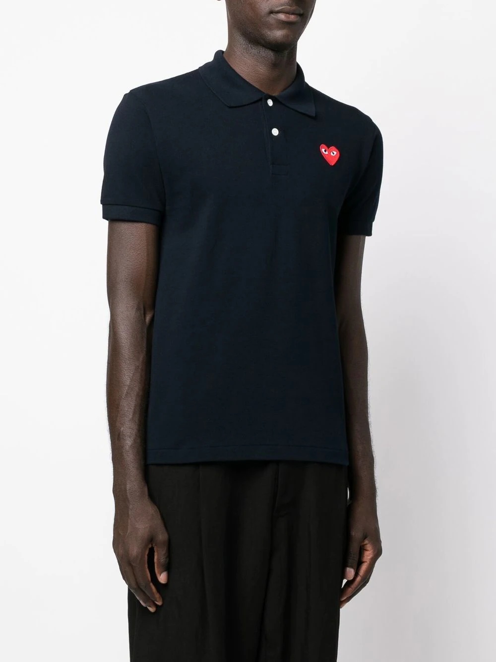 heart-patch polo shirt - 3