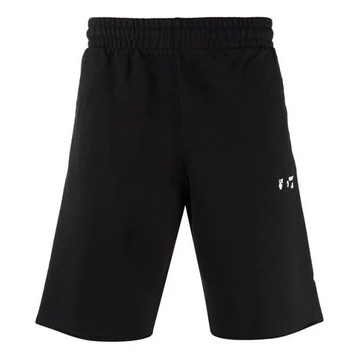 Off-White FW21 Logo Pattern Sports Shorts Version Black OMCI006F21FLE0011001 - 1