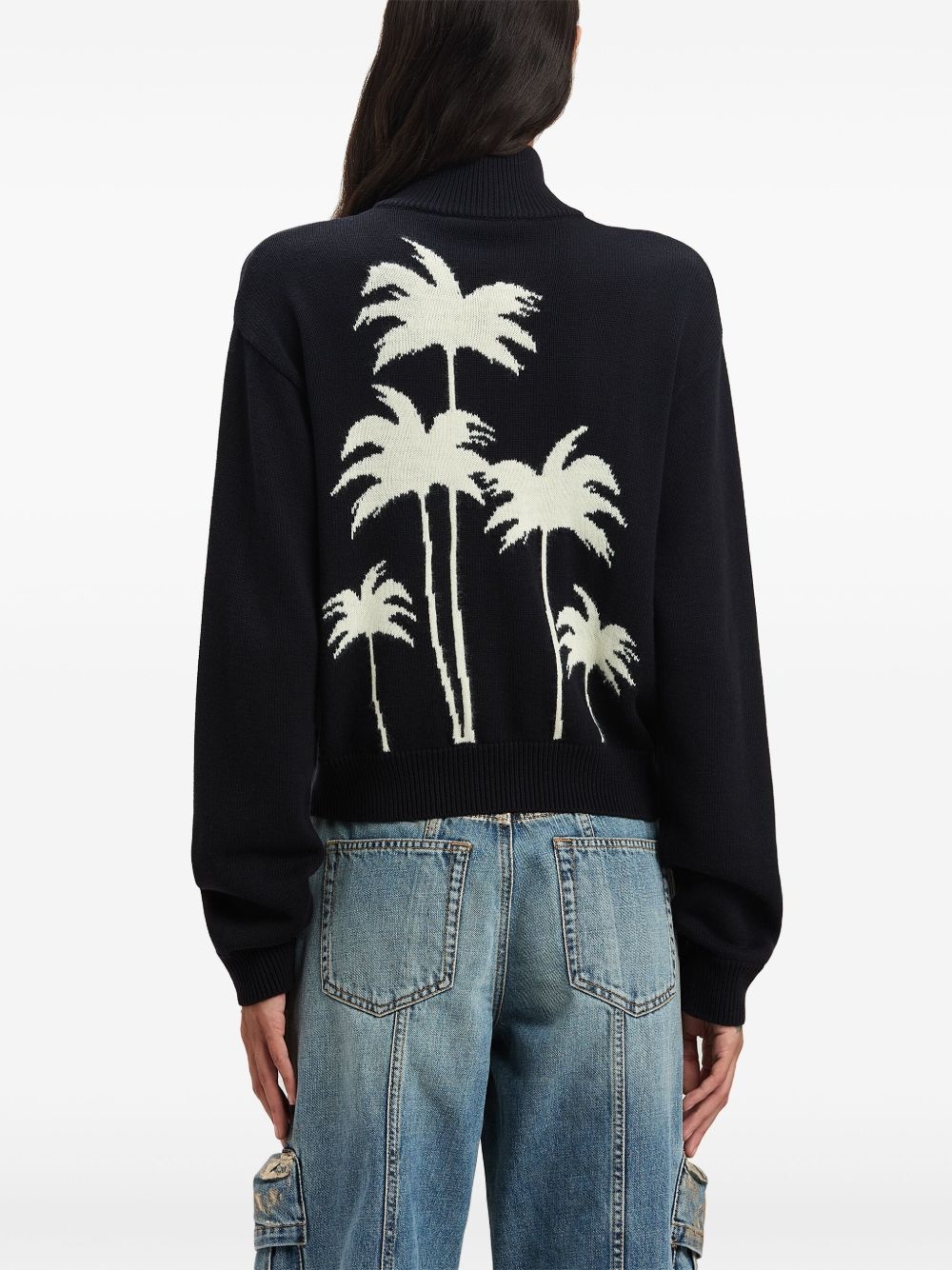 palm tree knitted track top - 5