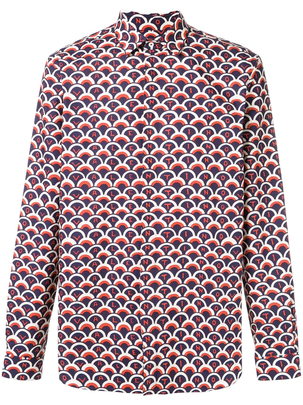 Optical Valentino print shirt - 1