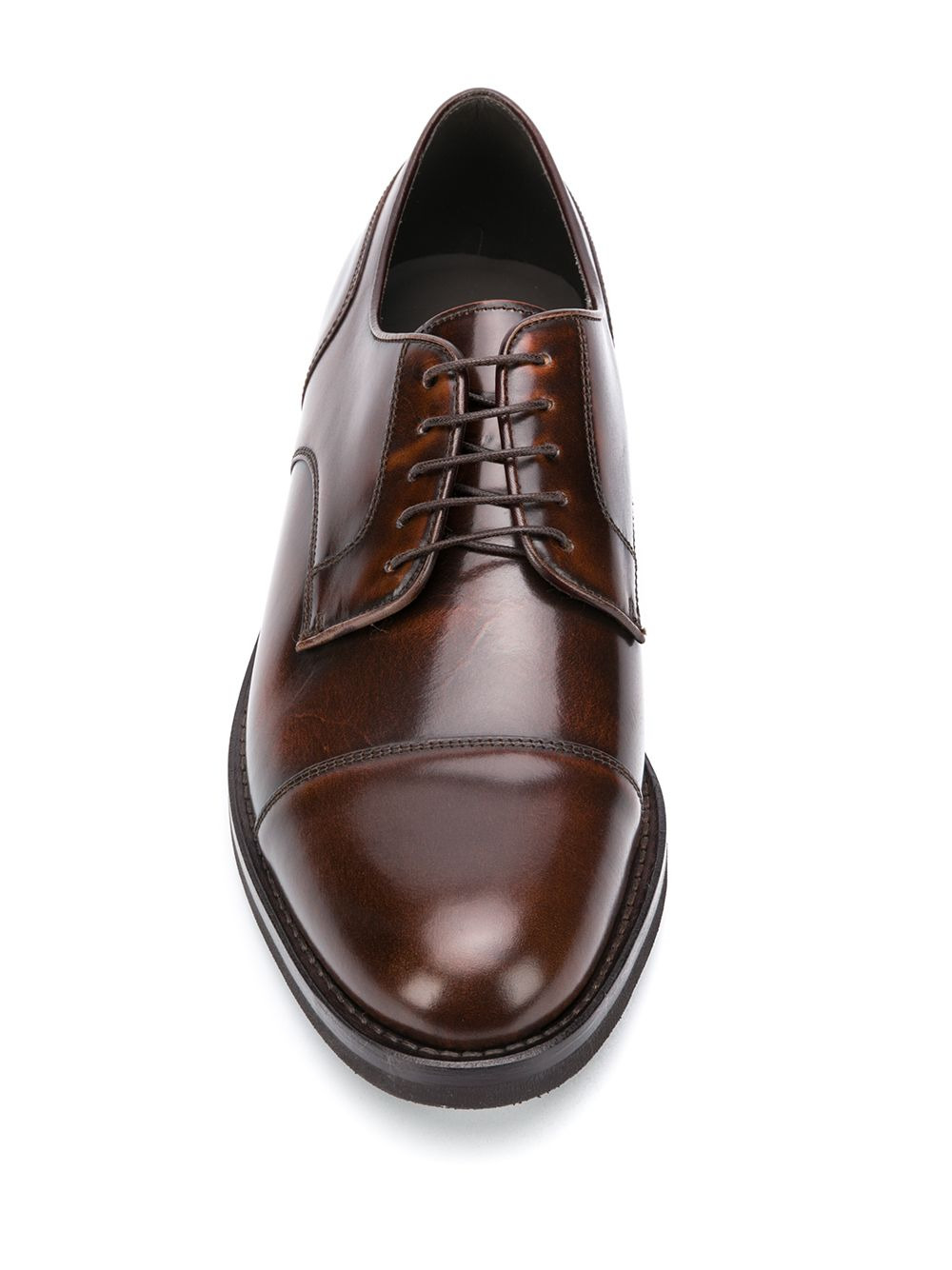 polished derby shoes - 4