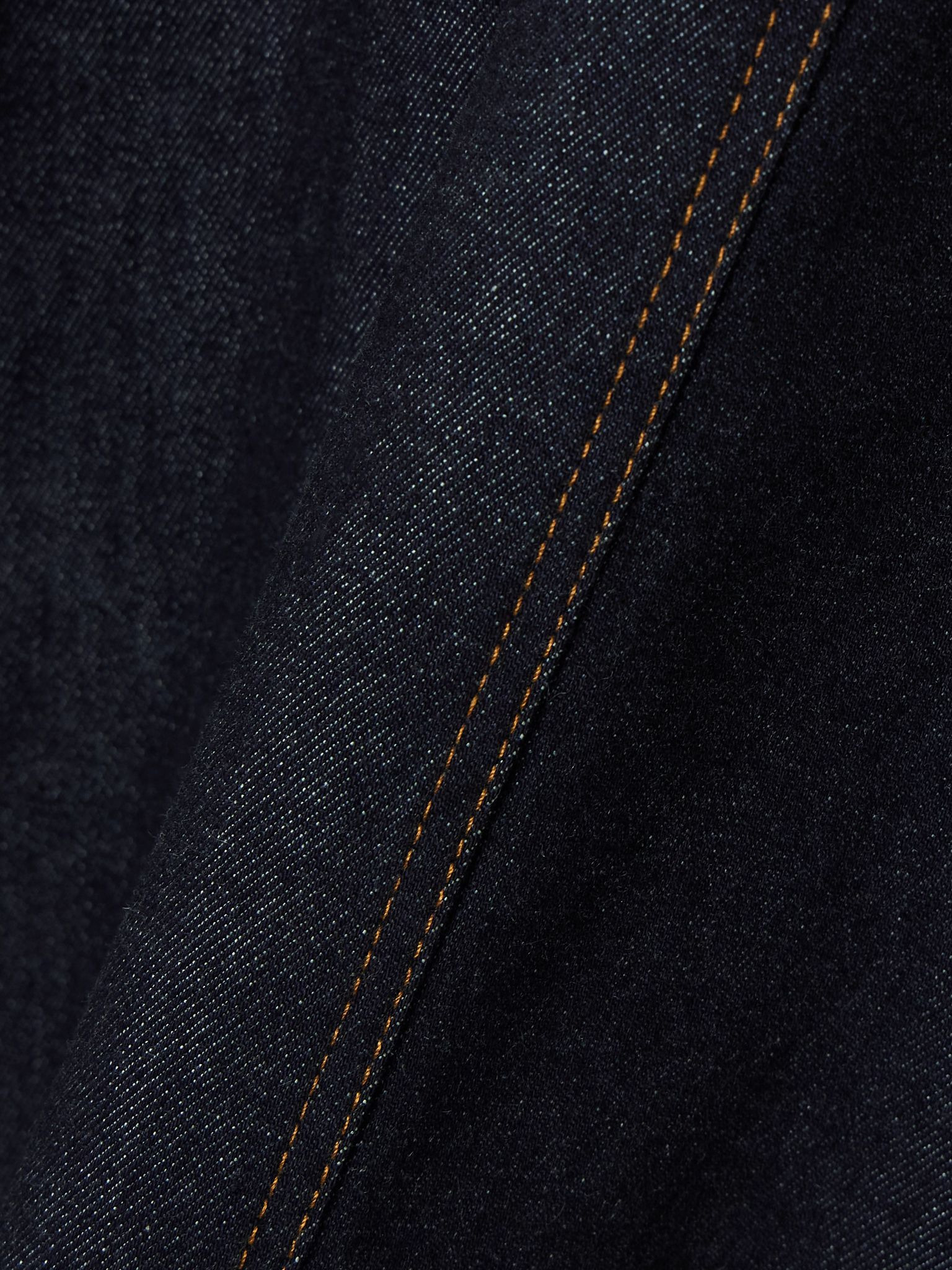Triangle de-Nîmes embroidered denim midi skirt Dark denim - 4