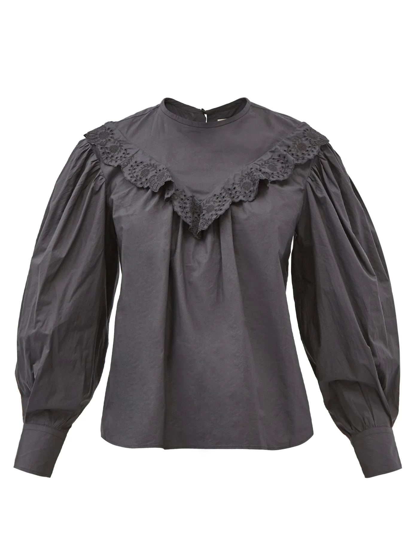 Ounissa lace-trimmed yoke - 1