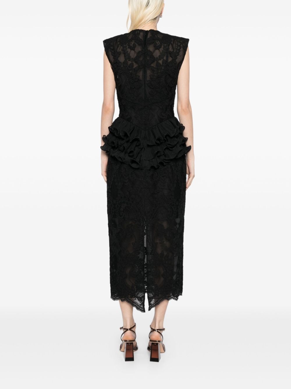 crush lace frill dress - 4