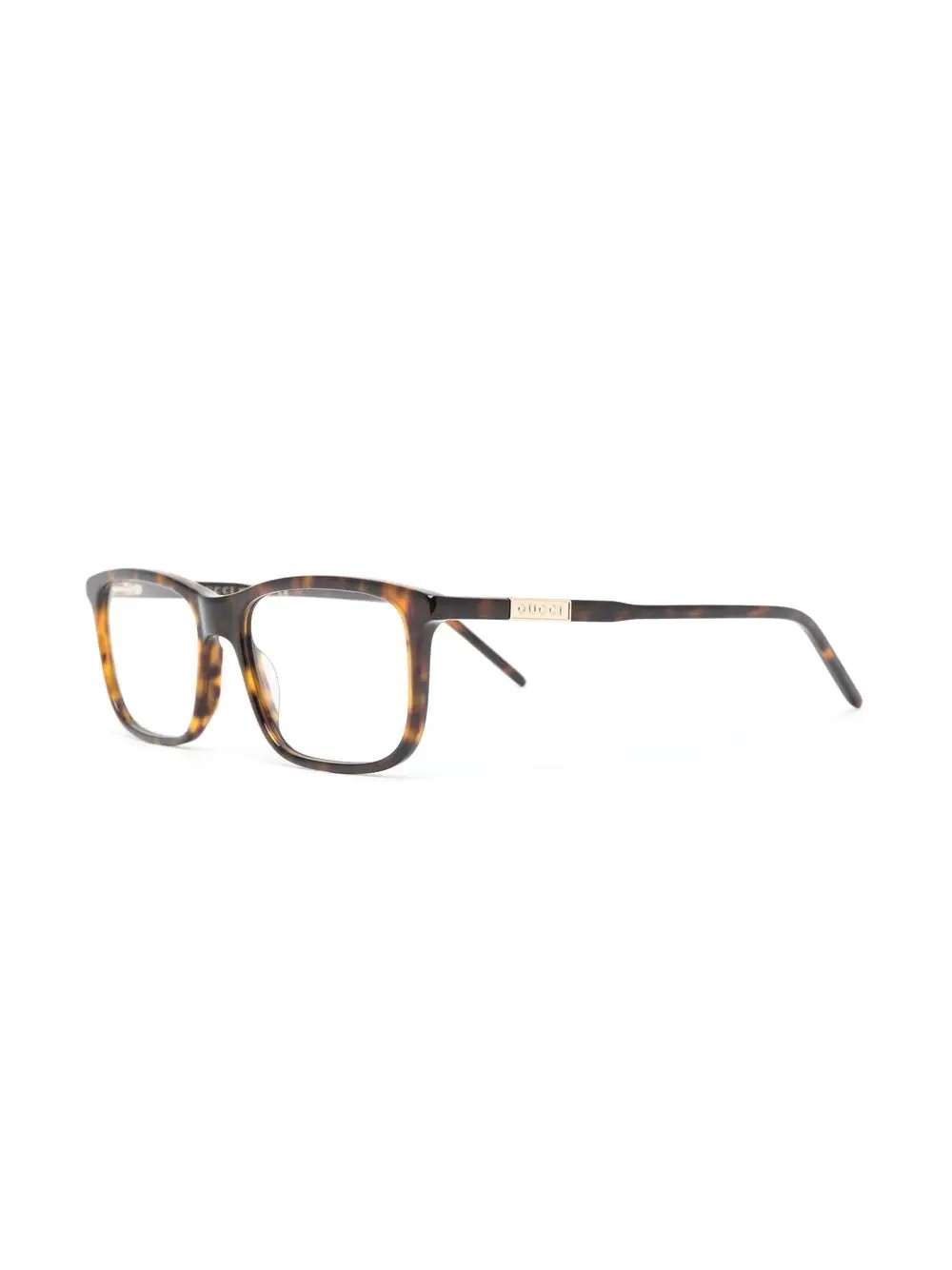 tortoiseshell rectangular-frame glasses - 2