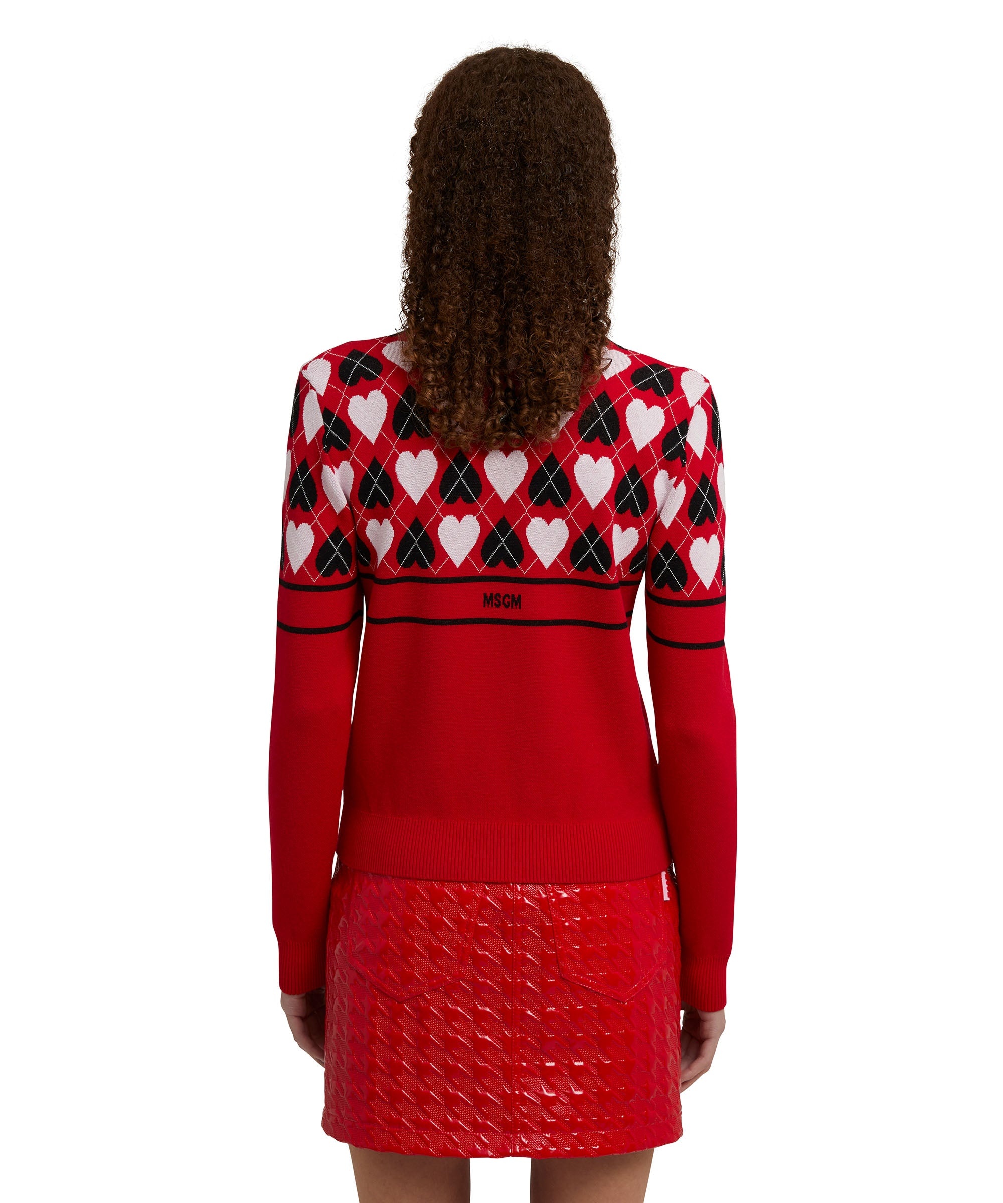 Viscose sweater with "Active Hearts"  motif - 4