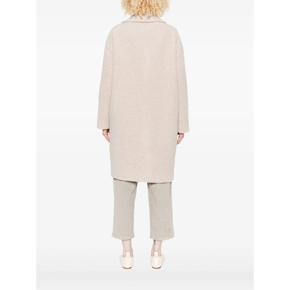 Harris Wharf London Neutrals Coats - Double Breasted & Peacoats Women - 2
