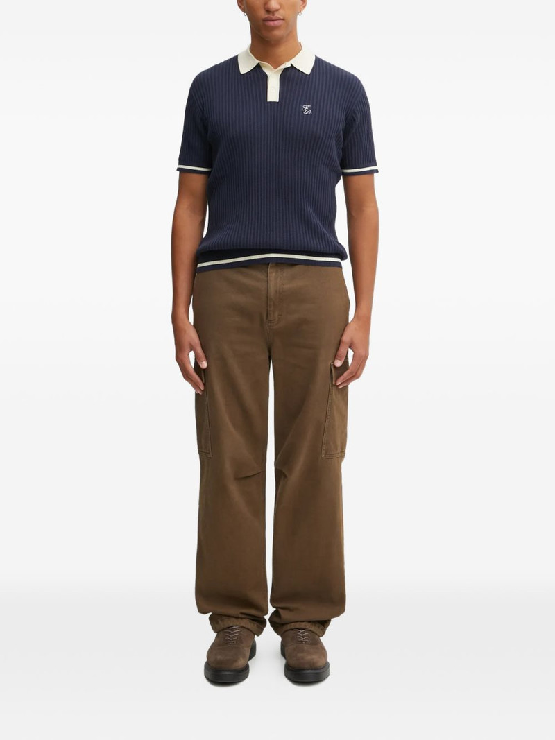 Filling Pieces ribbed polo top outlook