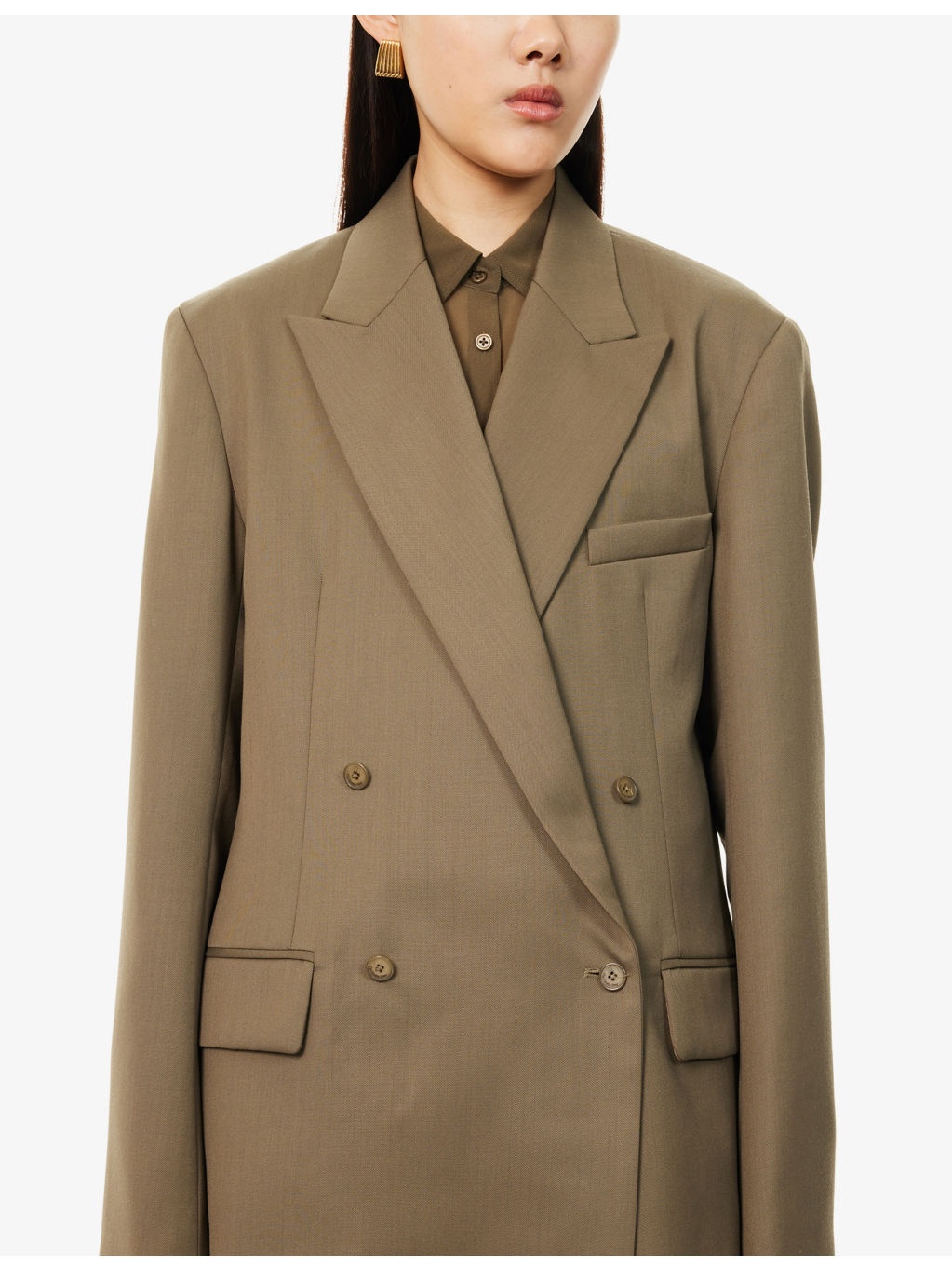 Newark Double-Breasted Wool-Blend Blazer - 5