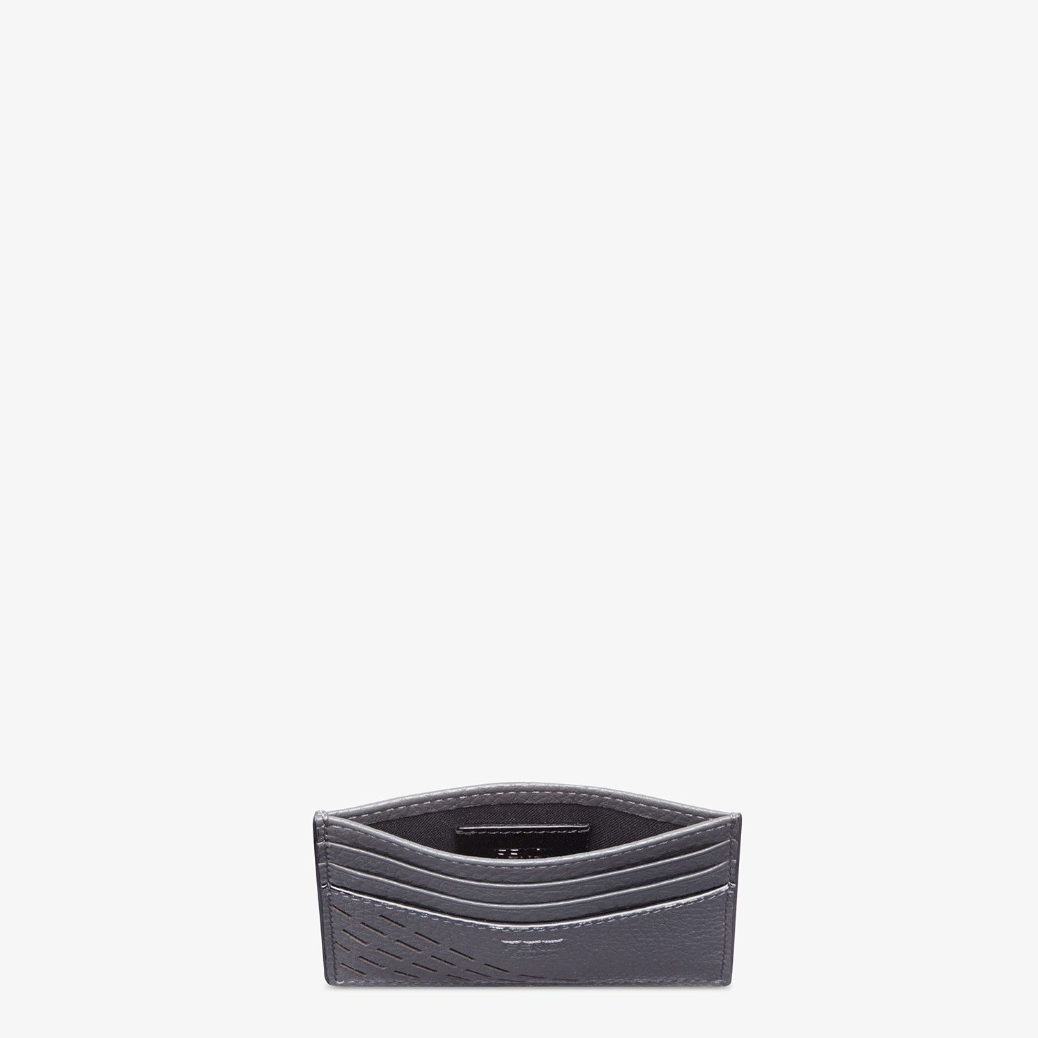 Gray leather card holder - 3