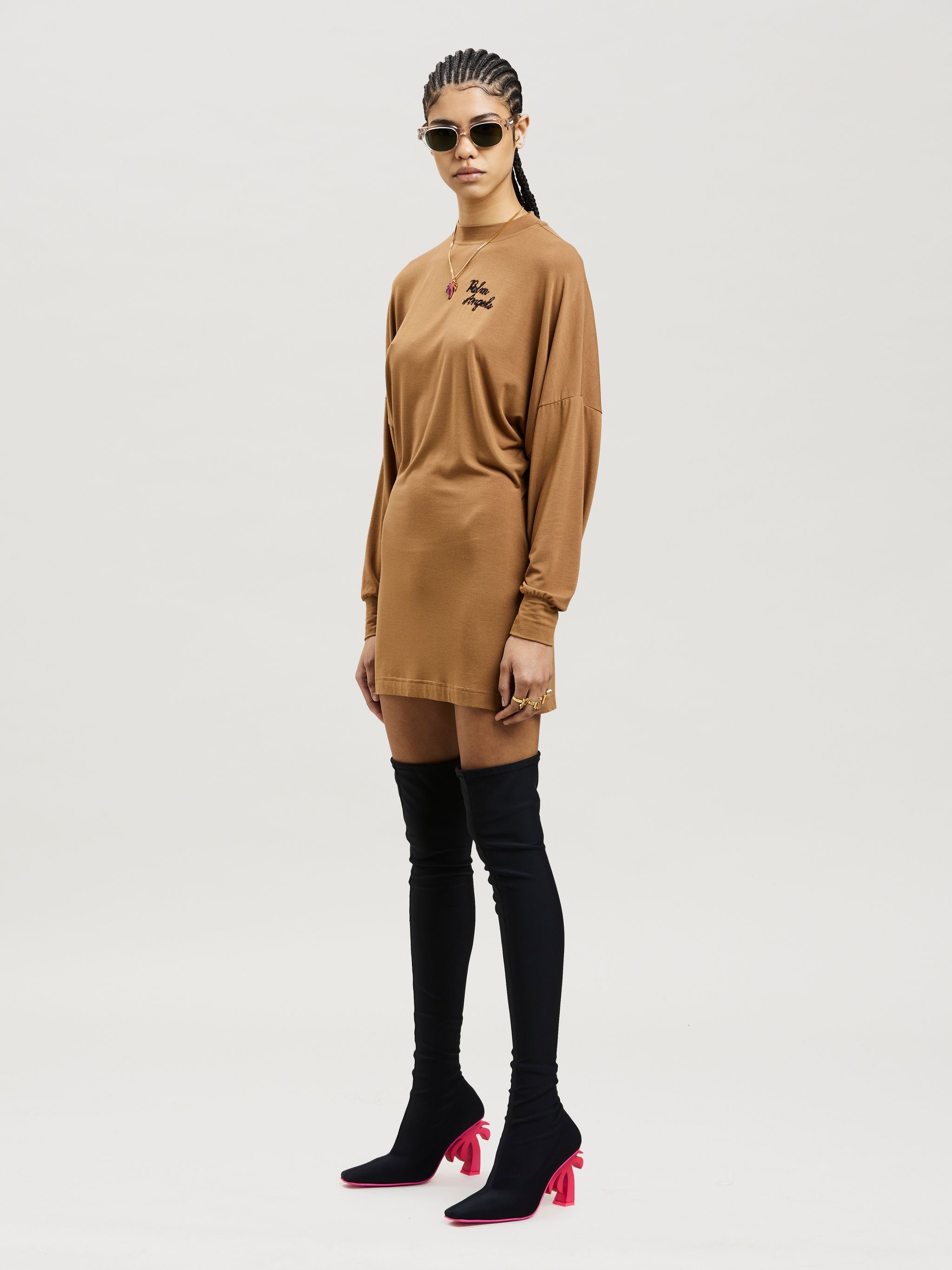 PALM ANGELS MINI T-DRESS - 2
