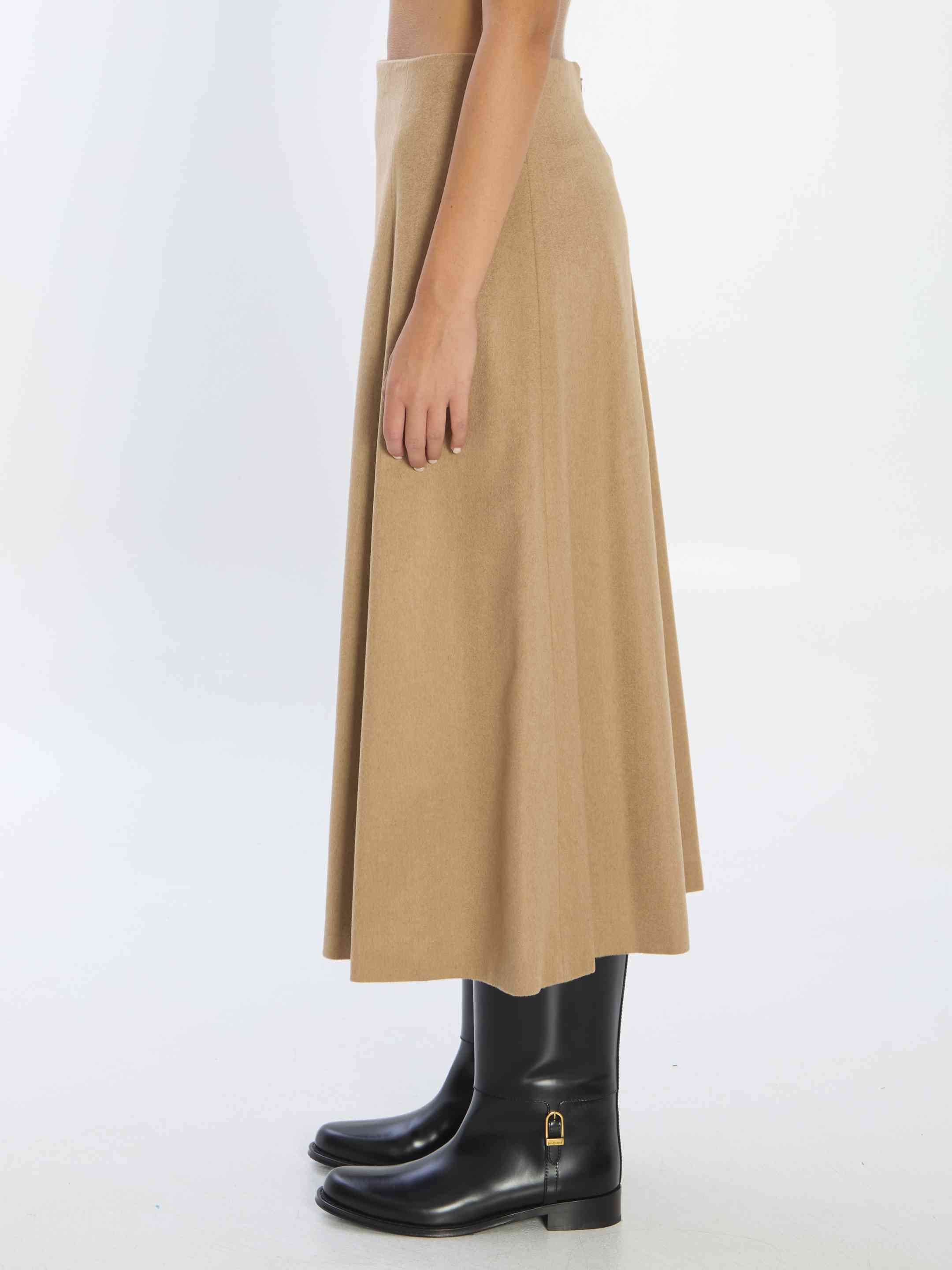 Max Mara Women Flared Skirt In Camel - 3