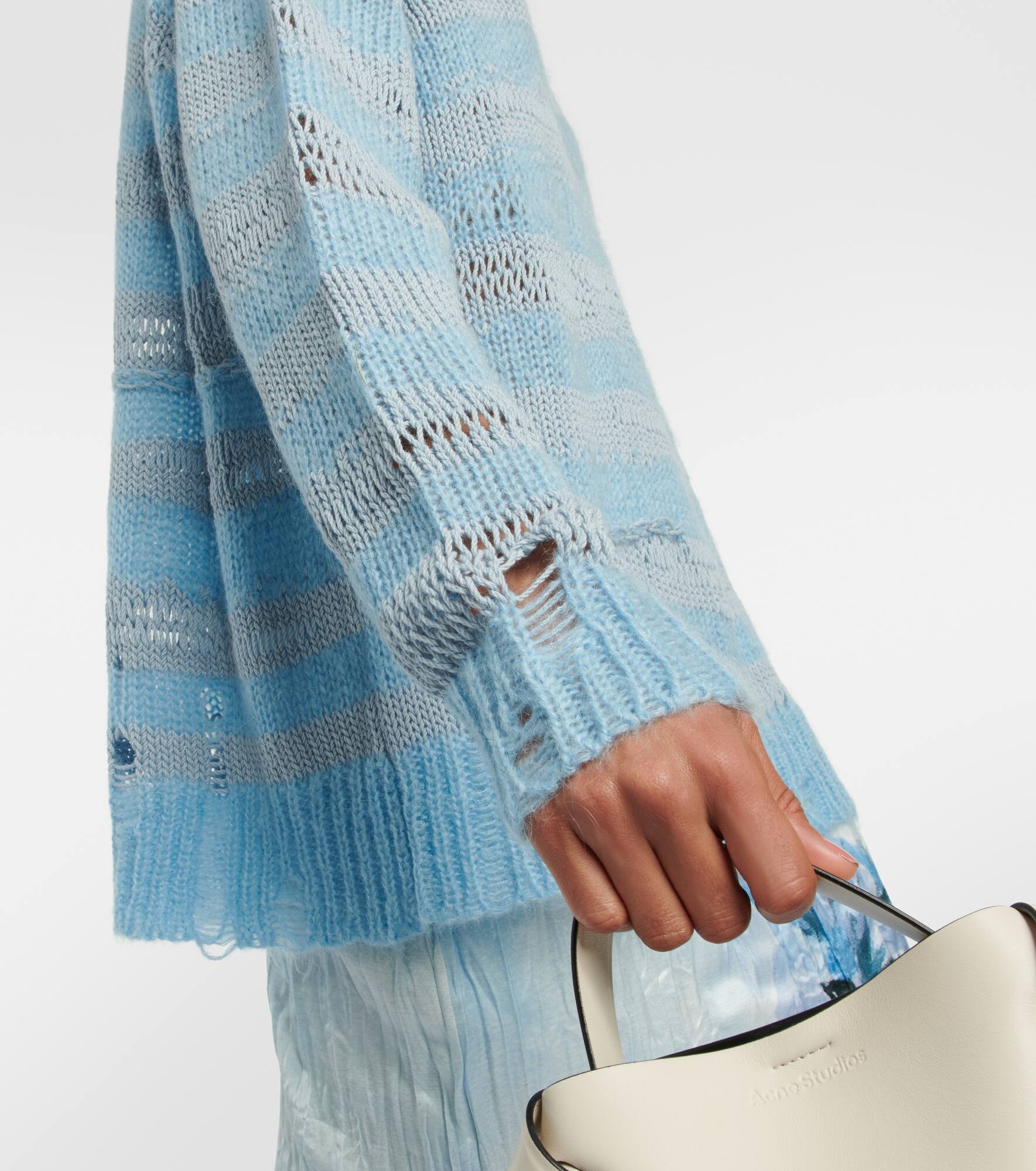 Distressed striped sweater - 5