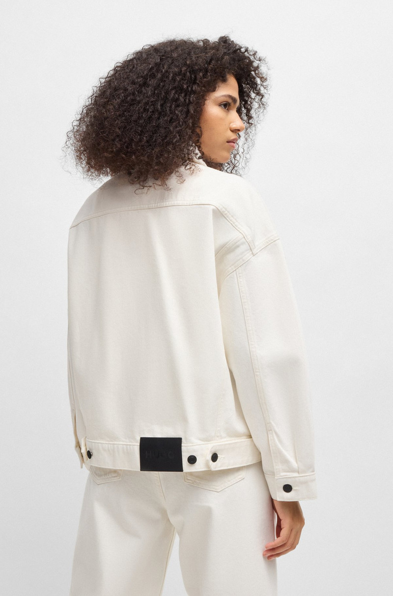 OVERSIZE-FIT JACKET IN WHITE RIGID DENIM 4