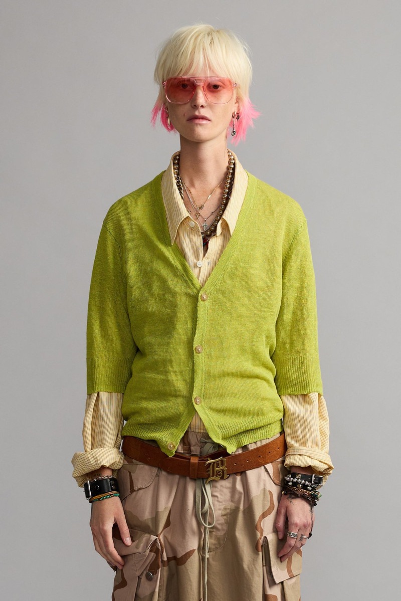 ELBOW SLEEVE SPLIT HEM CARDIGAN 3
