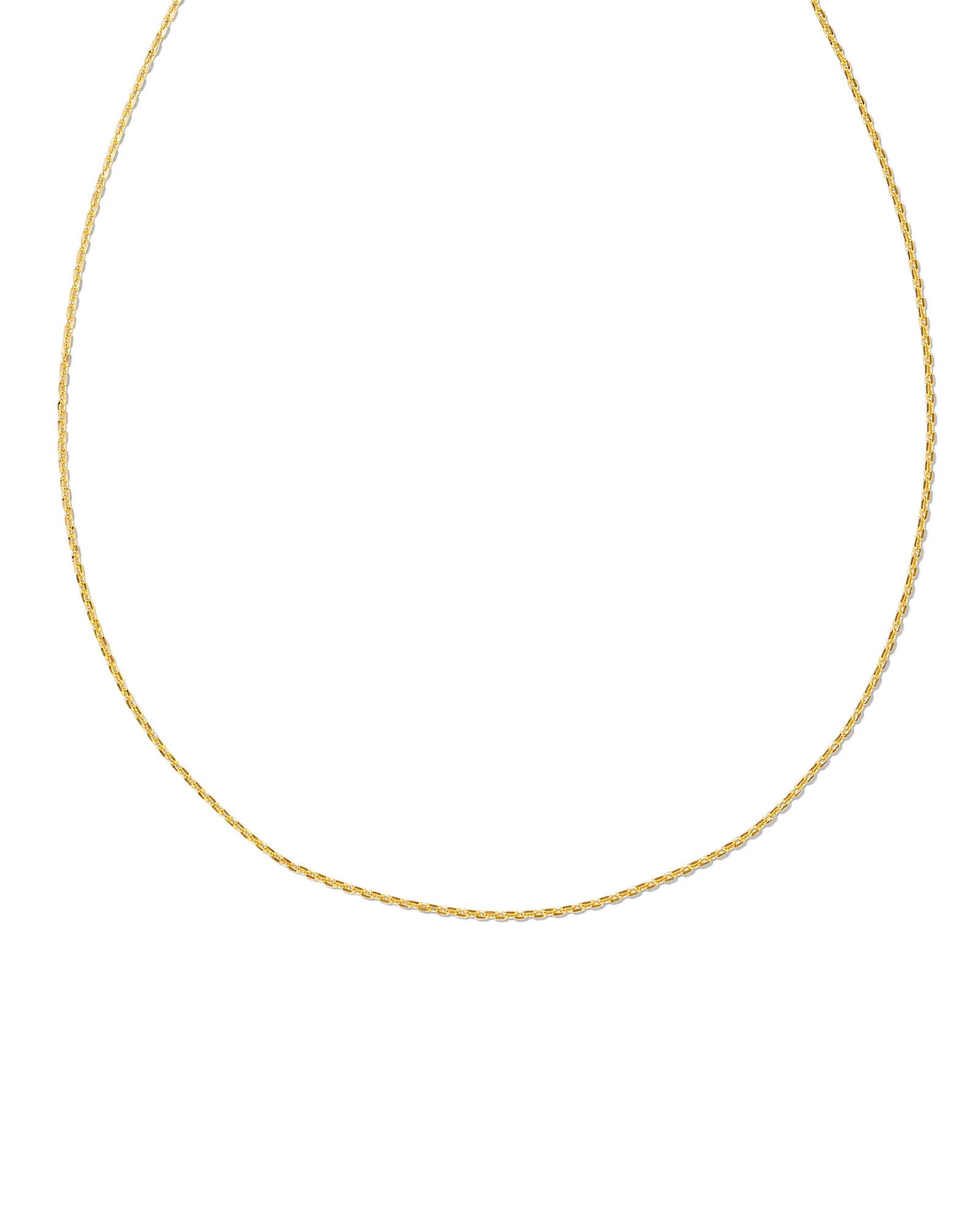 22 Inch Thin Chain Necklace in 18k Gold Vermeil - 1