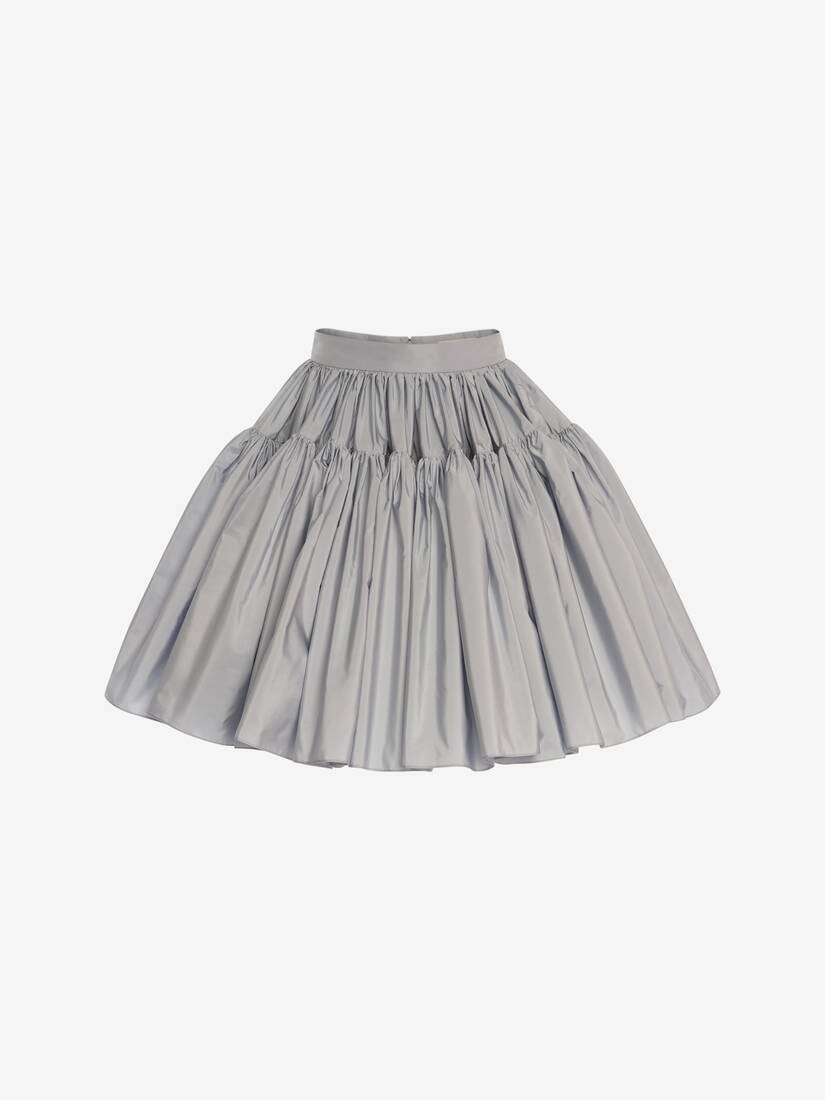 Gathered Mini Skirt in Spring Blue - 1