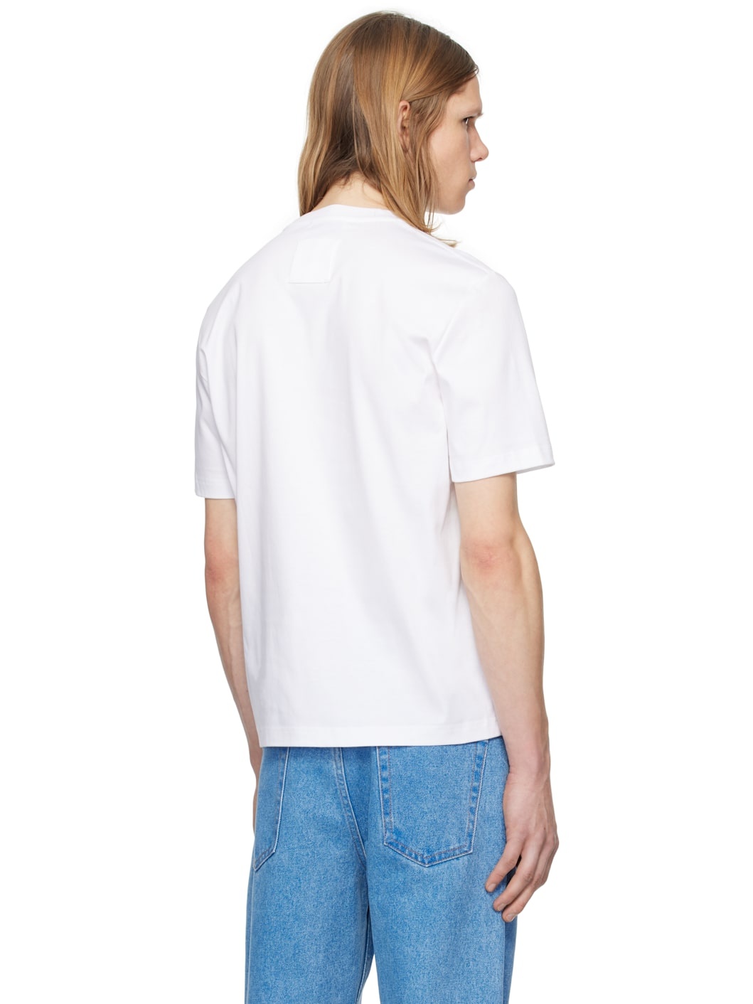 White Bouclette Script Logo T-Shirt - 3