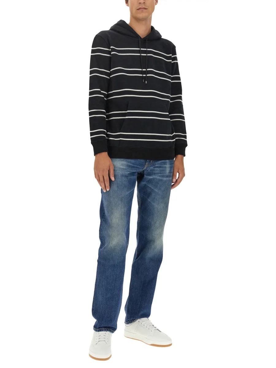 Saint Laurent Men Striped Sweatshirt - 1