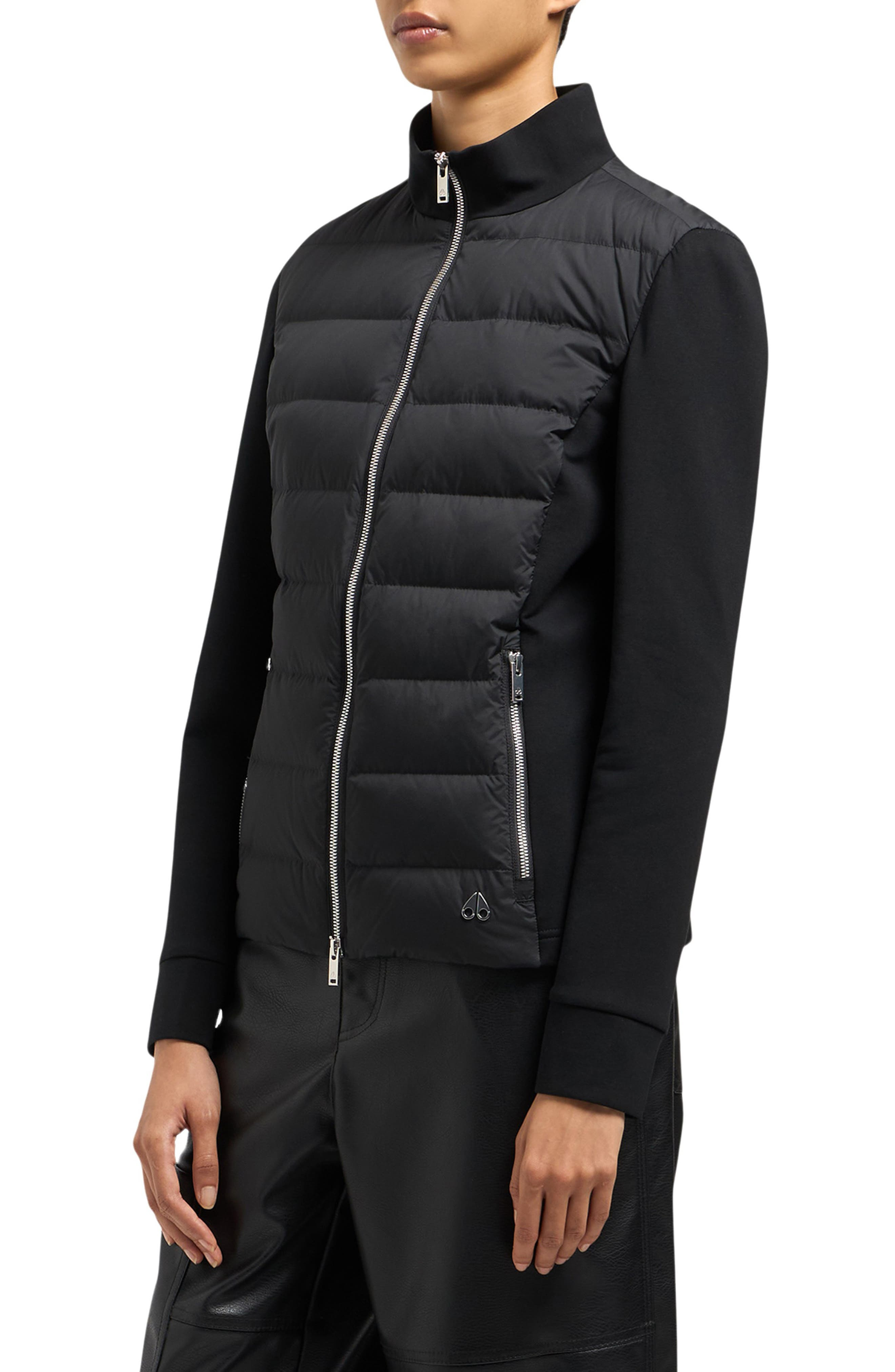 Moose Knuckles Naomi 800 Fill Power Down Hybrid Jacket in Black at Nordstrom - 3