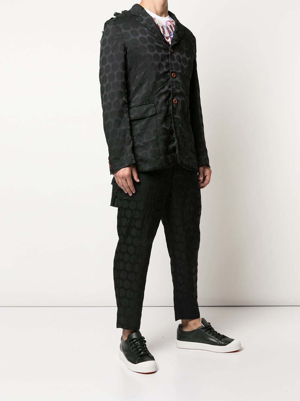 ruffle-detail blazer - 4
