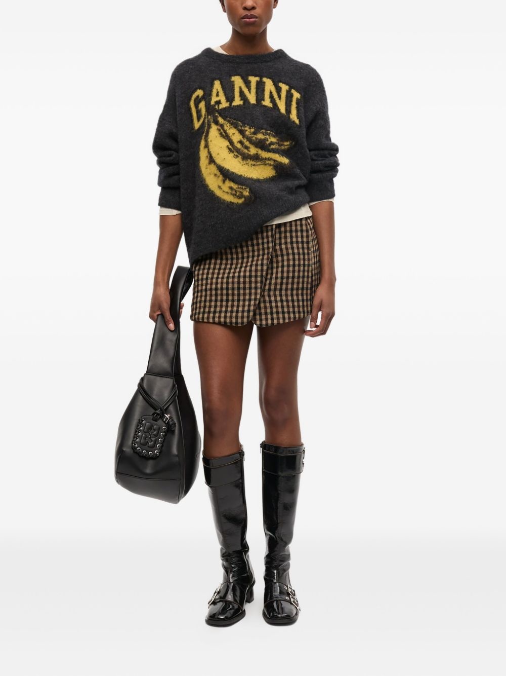 intarsia-logo jumper - 2