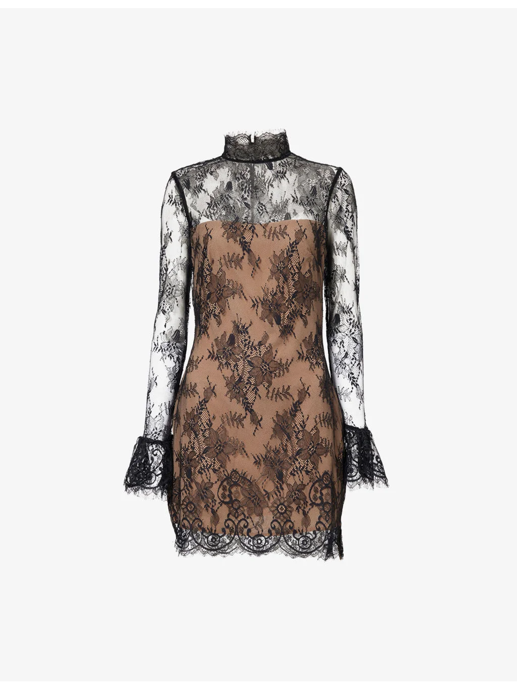 Teanna Floral-Lace Mini Dress - 1