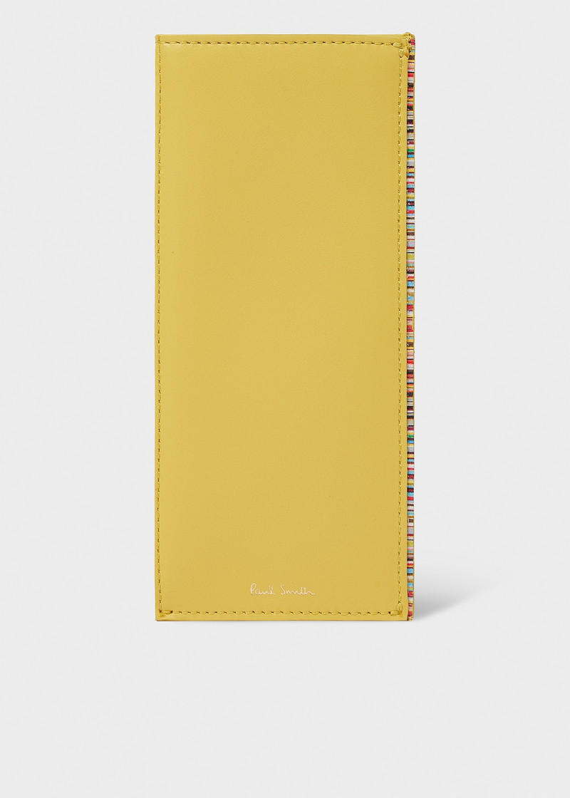 Yellow 'Signature Stripe' Trim Glasses Case 1