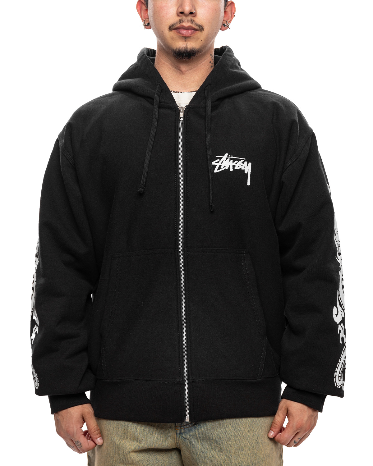 Dragon Zip Hoodie 'Black' - 1