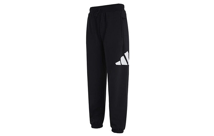 adidas MENS Fi Pant 3b Logo Print Ankle banded Knit Pants Black GQ6213 - 3