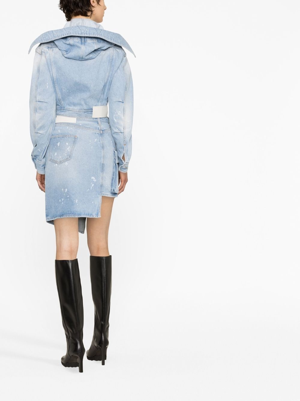 distressed cropped denim jacket - 3