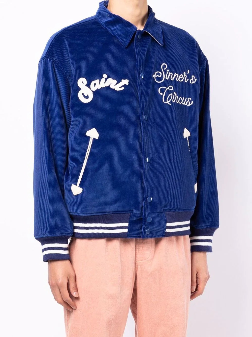 logo embroidered bomber jacket - 3