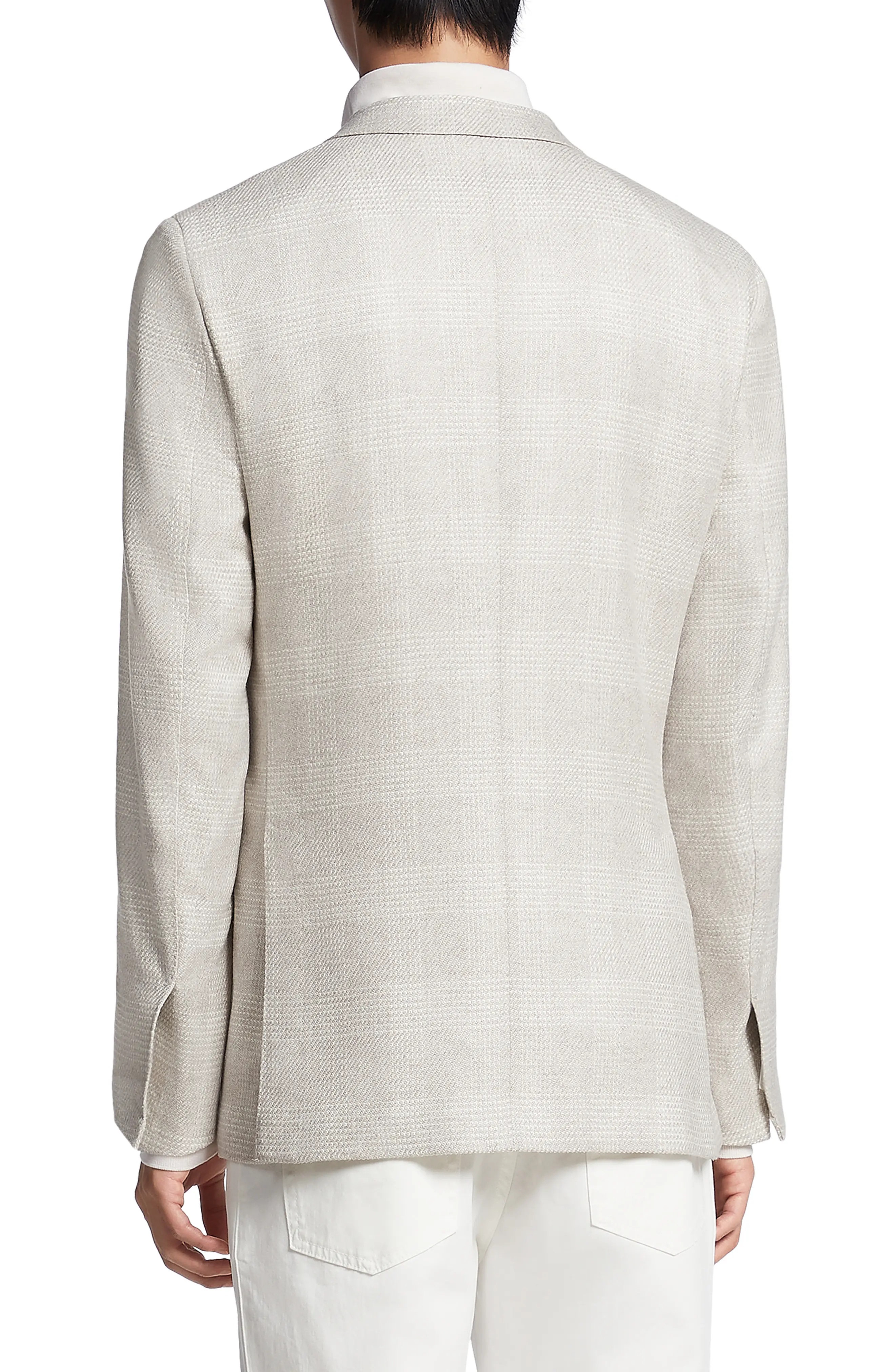 Couture Tonal Plaid Stretch Cashmere, Silk & Wool Sport Coat - 2