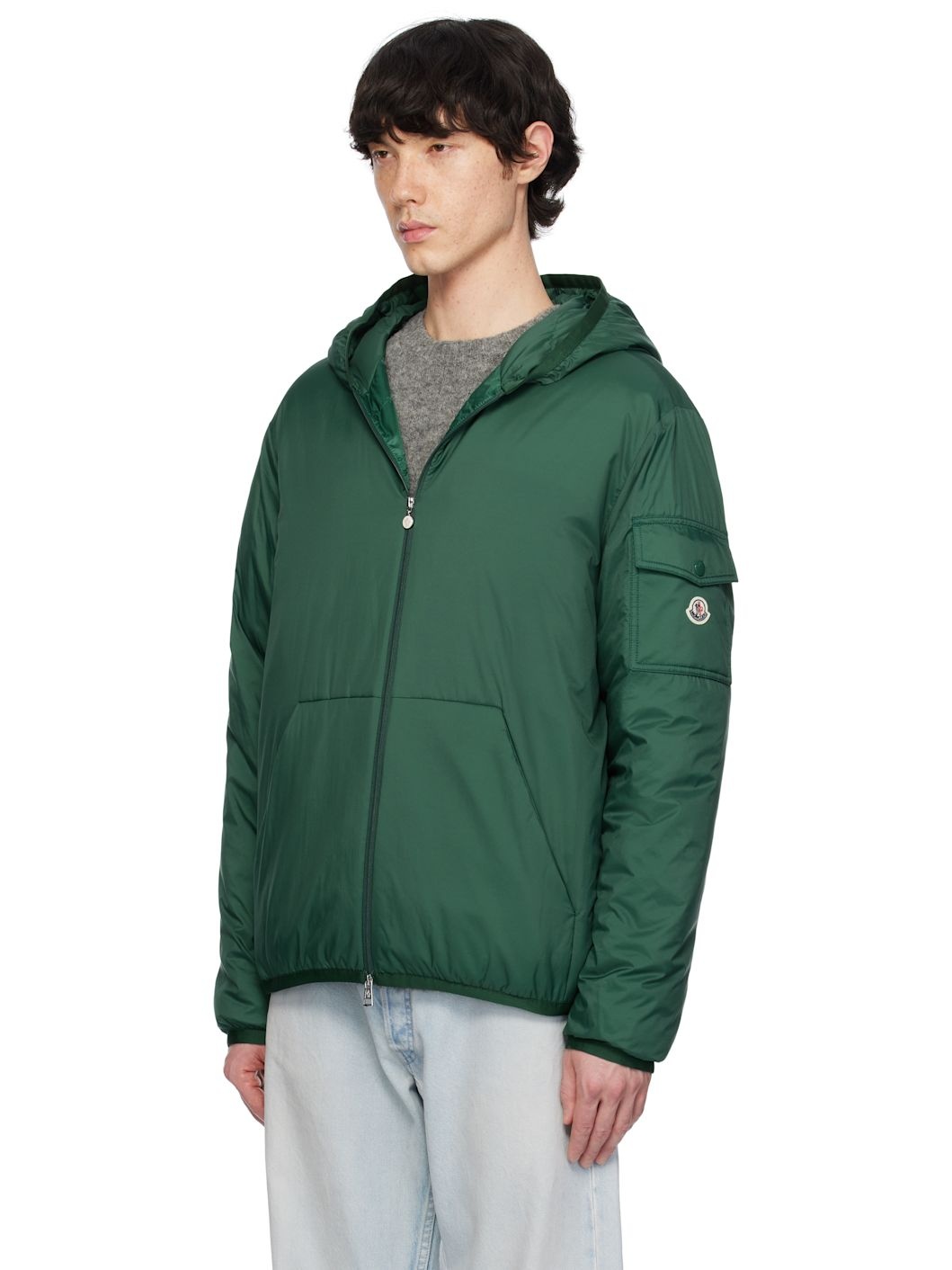 Green Monteynard Hooded Short Down Jacket - 4