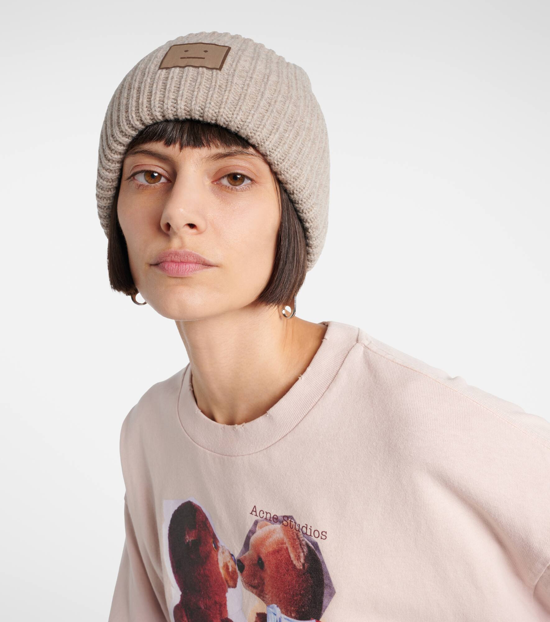 Face wool-blend beanie - 2