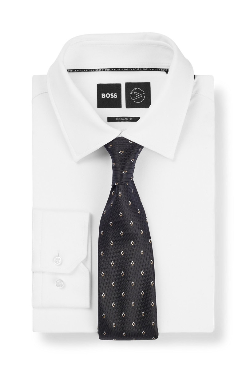SILK-JACQUARD TIE WITH MODERN PATTERN 3