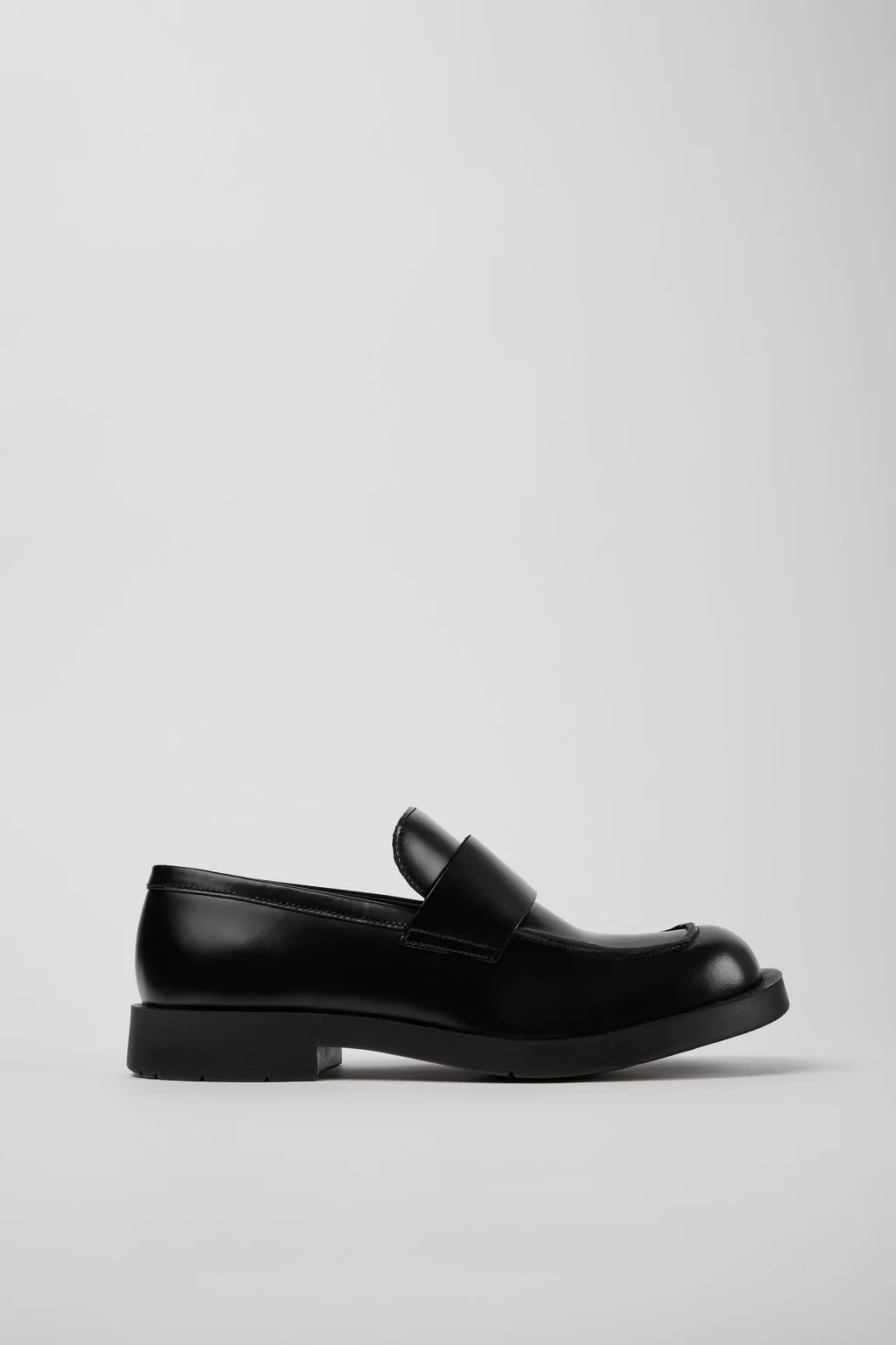 Black Leather Loafers - 1