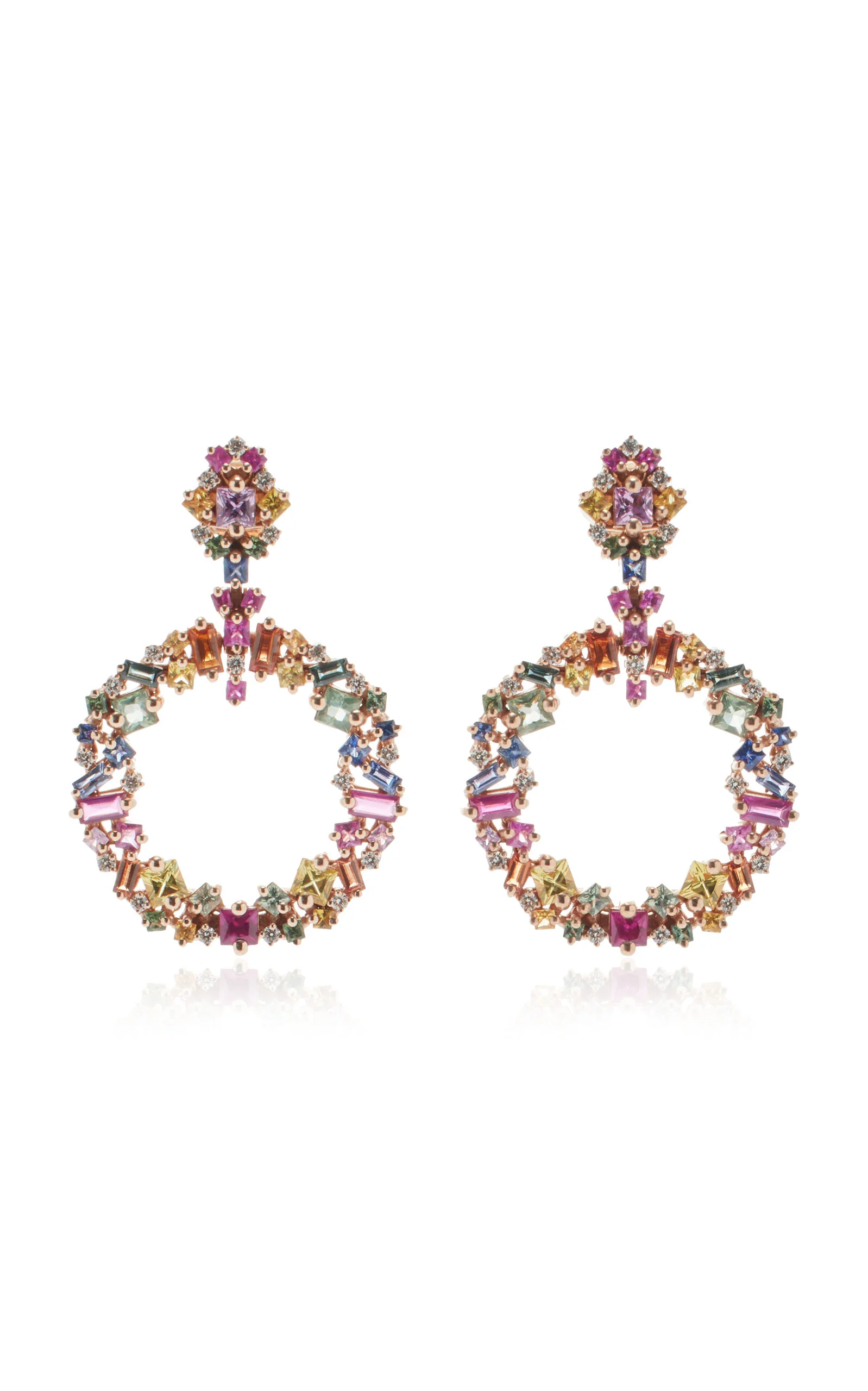 La Fantaisie 18K Rose Gold Sapphire Earrings multi - 1