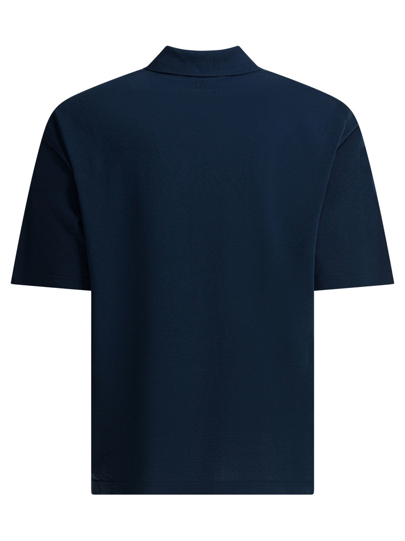 AMI Paris Polo Shirts Blue outlook