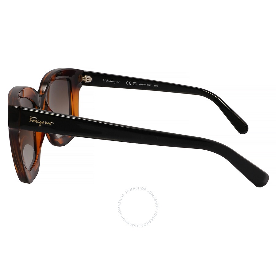 Salvatore Ferragamo Brown Gradient Rectangular Ladies Sunglasses SF955S 214 53 - 3