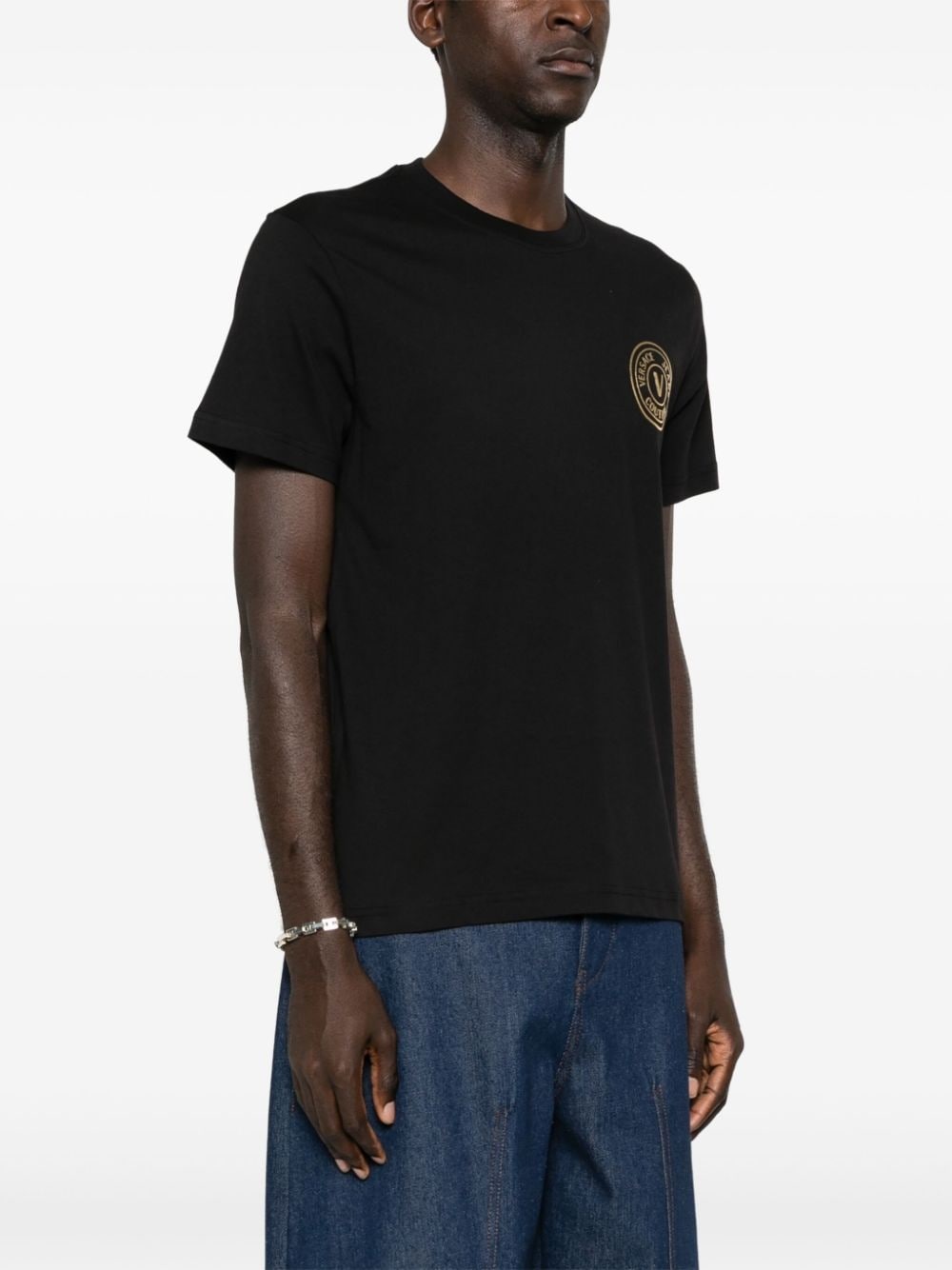 V-Emblem cotton T-shirt - 3