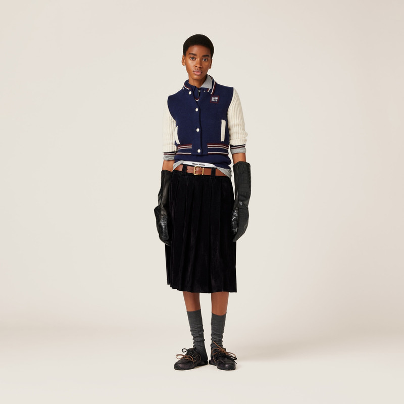 Miu Miu Wool and cashmere cardigan outlook