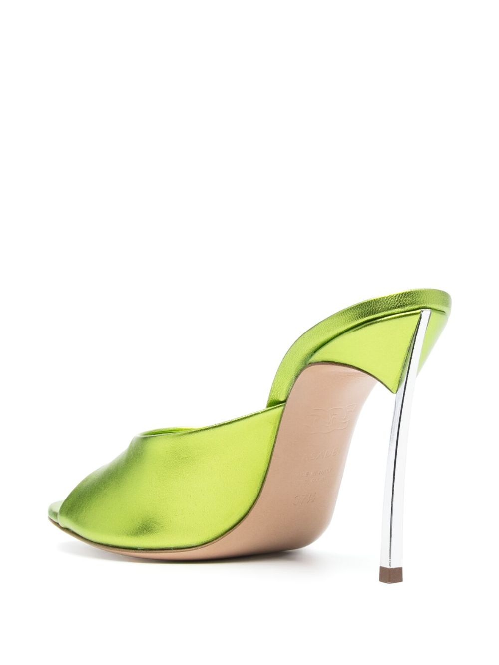105mm metallic leather sandals - 3