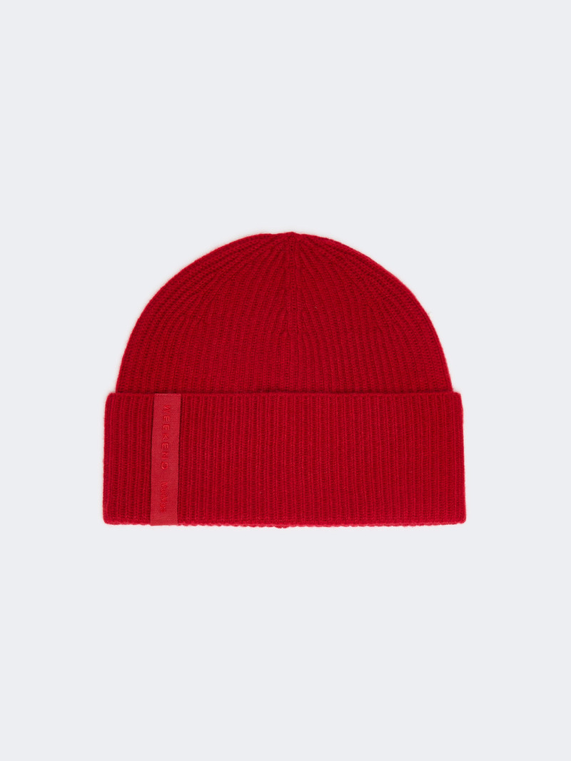 VOLONTA Cashmere beanie hat - DARK RED 1