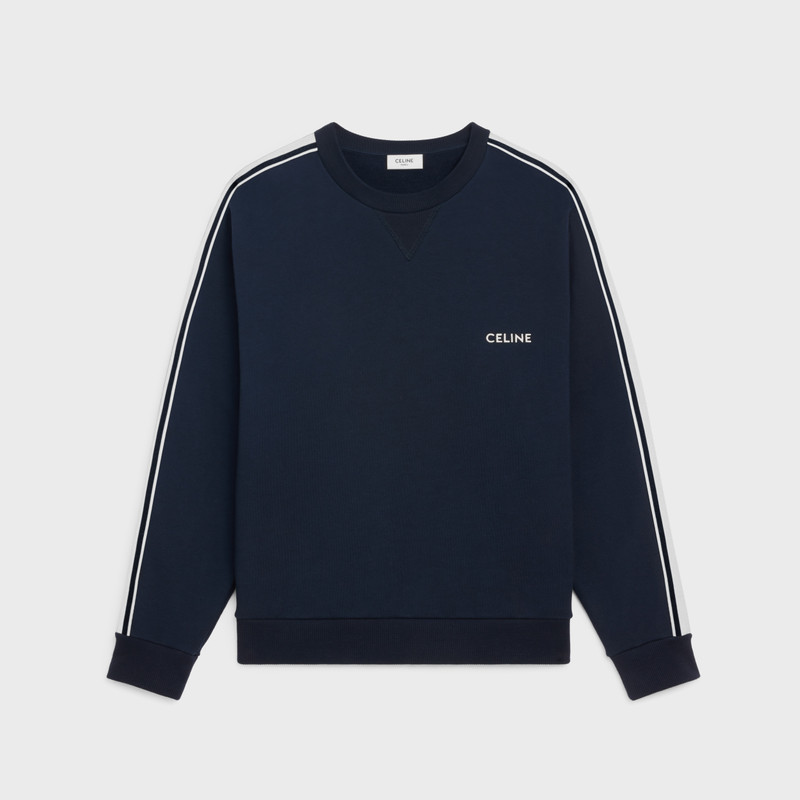 celine loose sweatshirt in cotton fleece 1